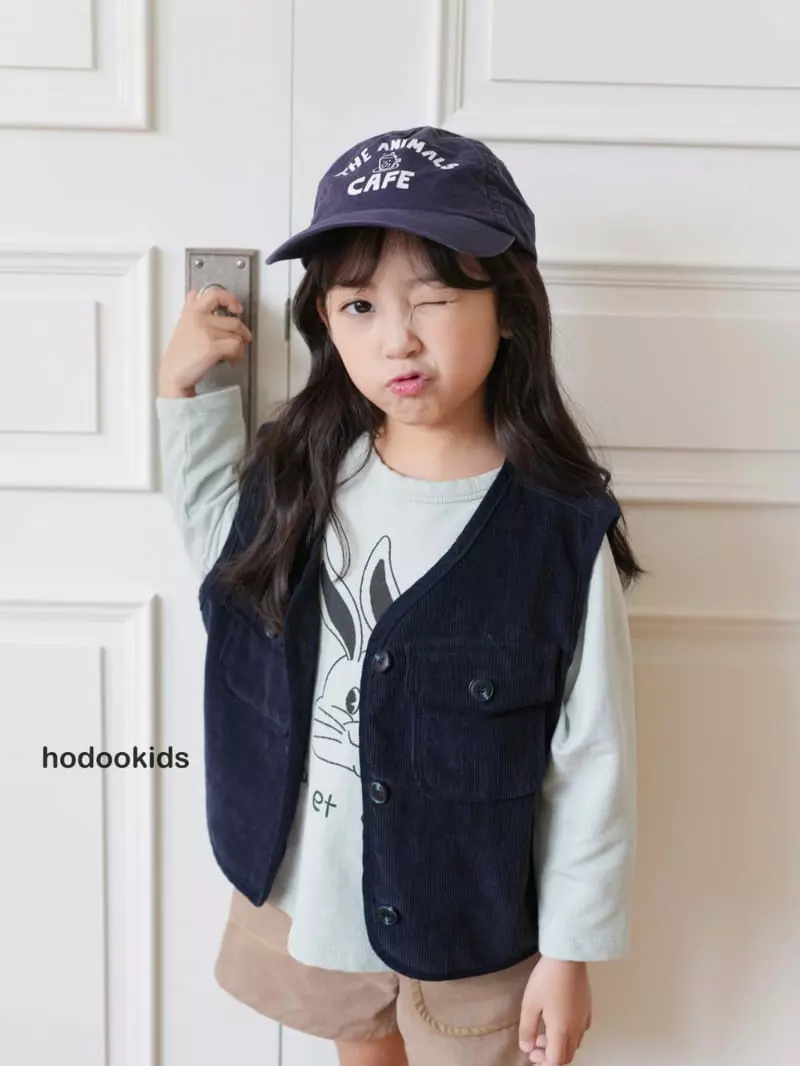 Hodoo - Korean Children Fashion - #minifashionista - Corduroy Vest - 4