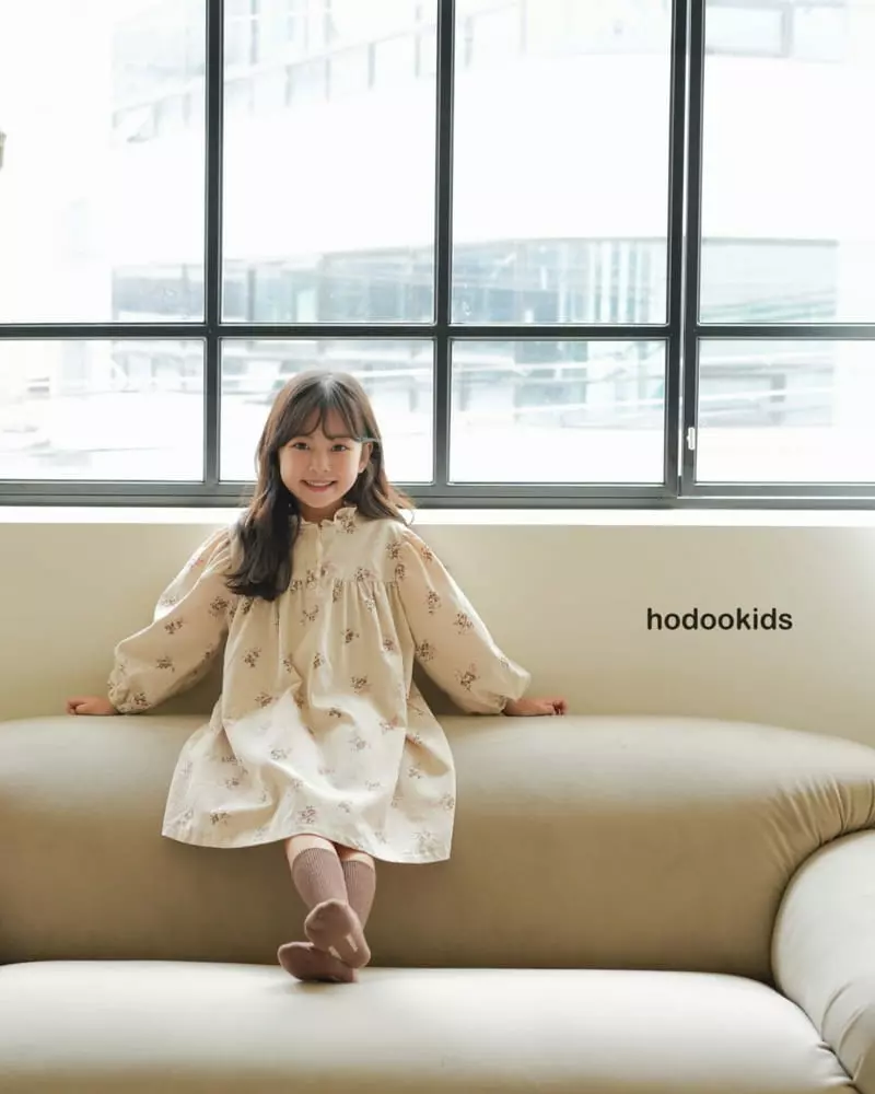 Hodoo - Korean Children Fashion - #stylishchildhood - Circle Flower One-piece