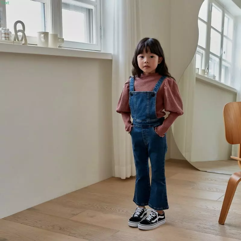 Honeybee - Korean Children Fashion - #childofig - Denim Dungarees Wide Pants - 5