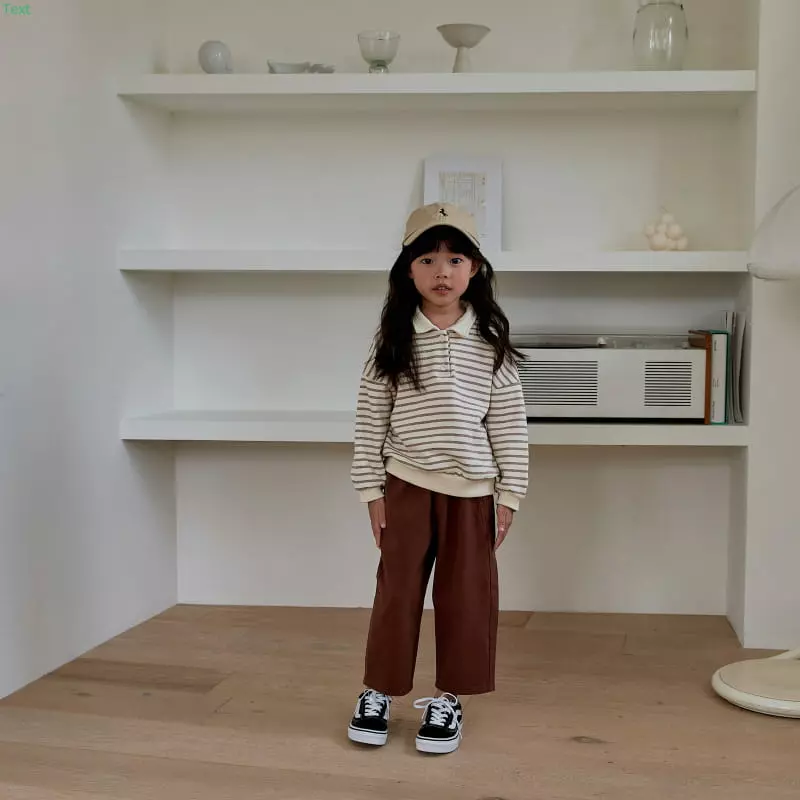 Honeybee - Korean Children Fashion - #childrensboutique - Stripes Collar Sweatshirt - 5
