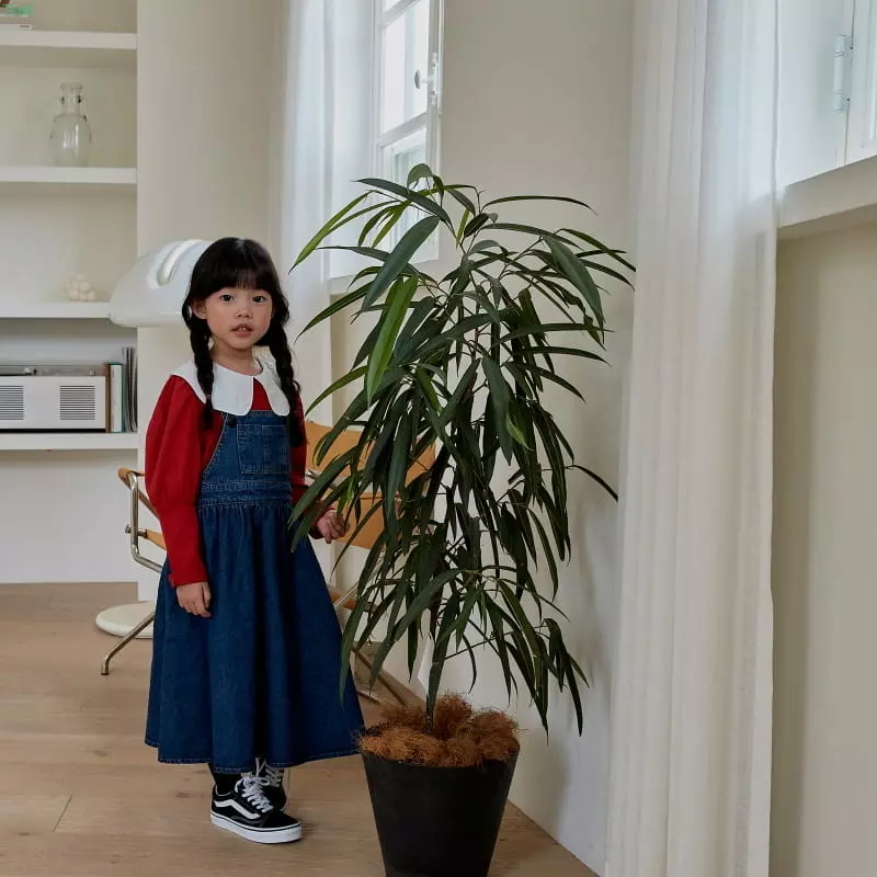 Honeybee - Korean Children Fashion - #childrensboutique - Denim Dungarees Long Skirt - 11