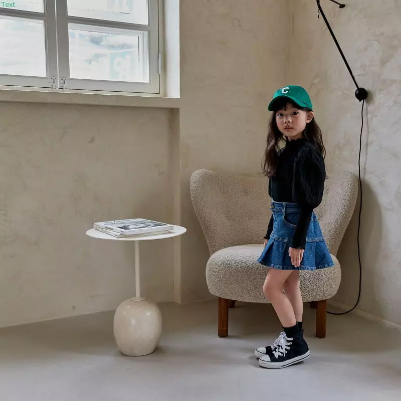 Honeybee - Korean Children Fashion - #childrensboutique - Denim Wrinkle Skirt - 9