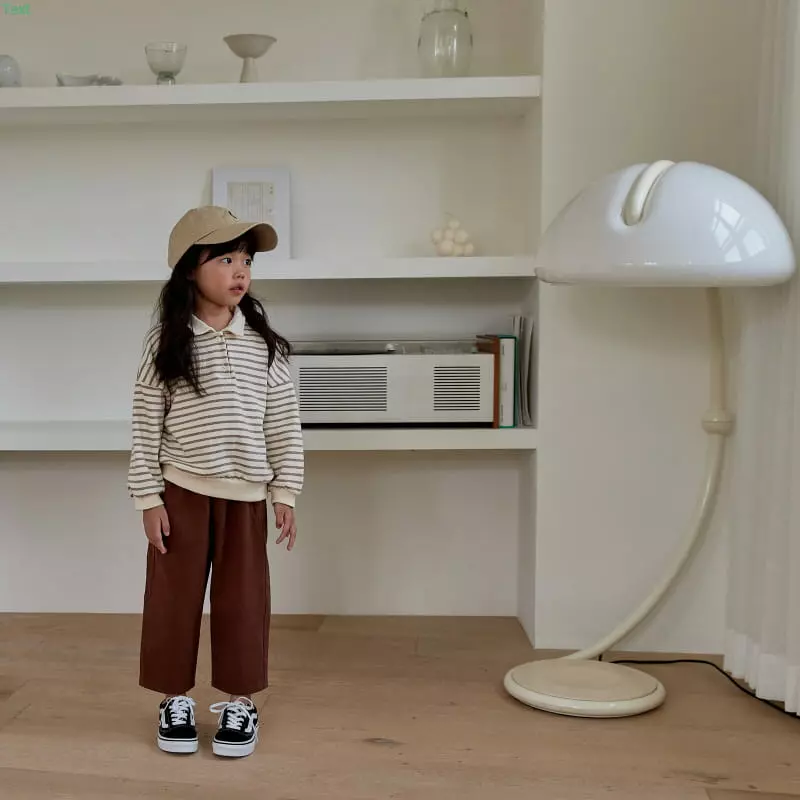 Honeybee - Korean Children Fashion - #designkidswear - Stripes Collar Sweatshirt - 6