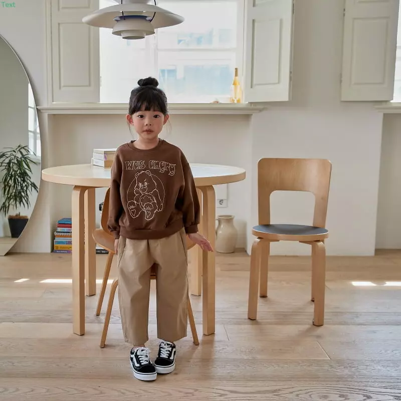 Honeybee - Korean Children Fashion - #designkidswear - Bear Embroidery Sweatshirt - 2