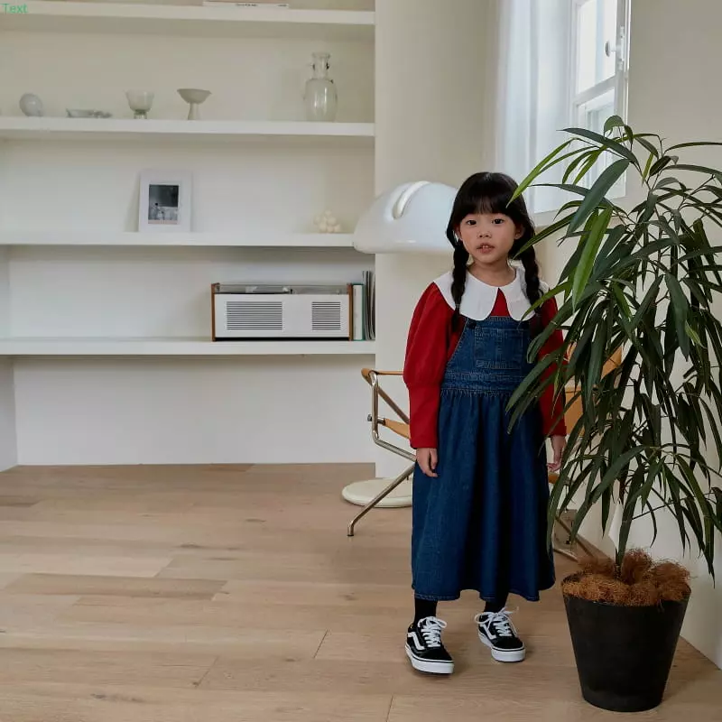 Honeybee - Korean Children Fashion - #designkidswear - Denim Dungarees Long Skirt - 12