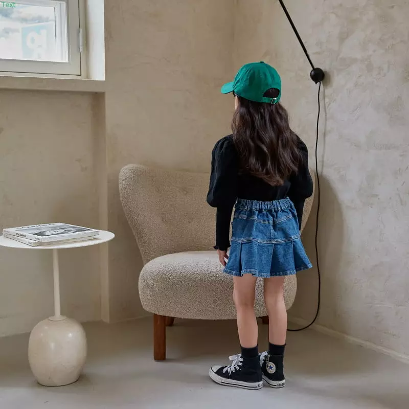 Honeybee - Korean Children Fashion - #designkidswear - Denim Wrinkle Skirt - 10