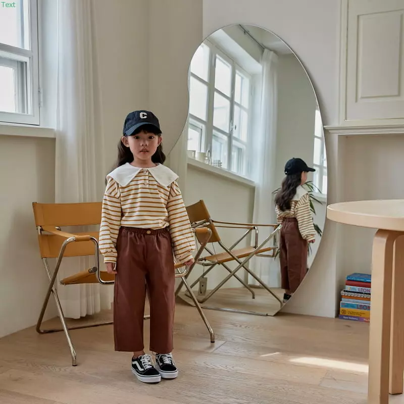 Honeybee - Korean Children Fashion - #discoveringself - Stripes Big Collar Tee - 2