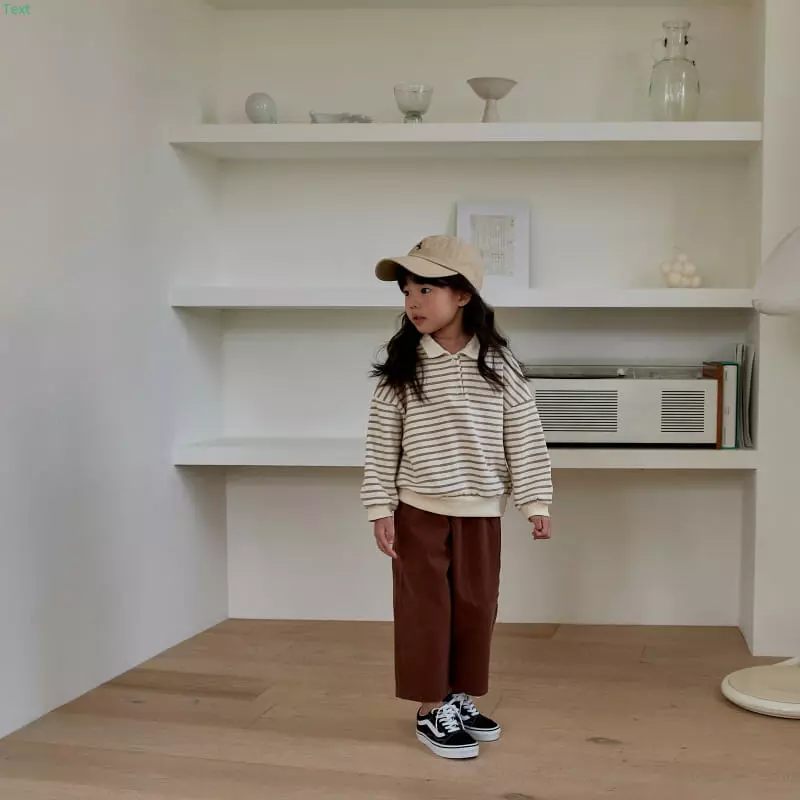 Honeybee - Korean Children Fashion - #fashionkids - Stripes Collar Sweatshirt - 8