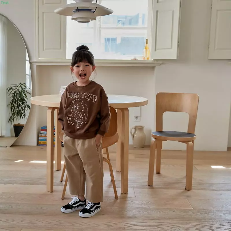 Honeybee - Korean Children Fashion - #kidsshorts - Bear Embroidery Sweatshirt - 5