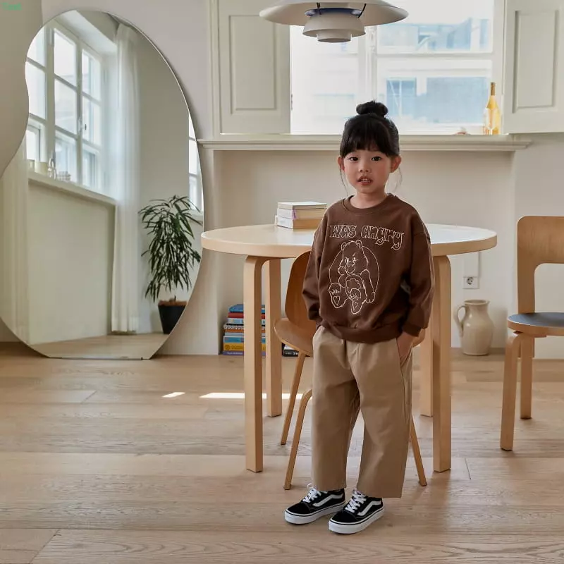 Honeybee - Korean Children Fashion - #kidsstore - Bear Embroidery Sweatshirt - 6