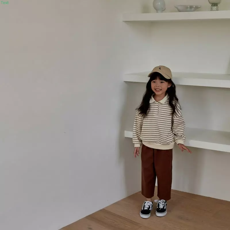 Honeybee - Korean Children Fashion - #kidzfashiontrend - Stripes Collar Sweatshirt - 11