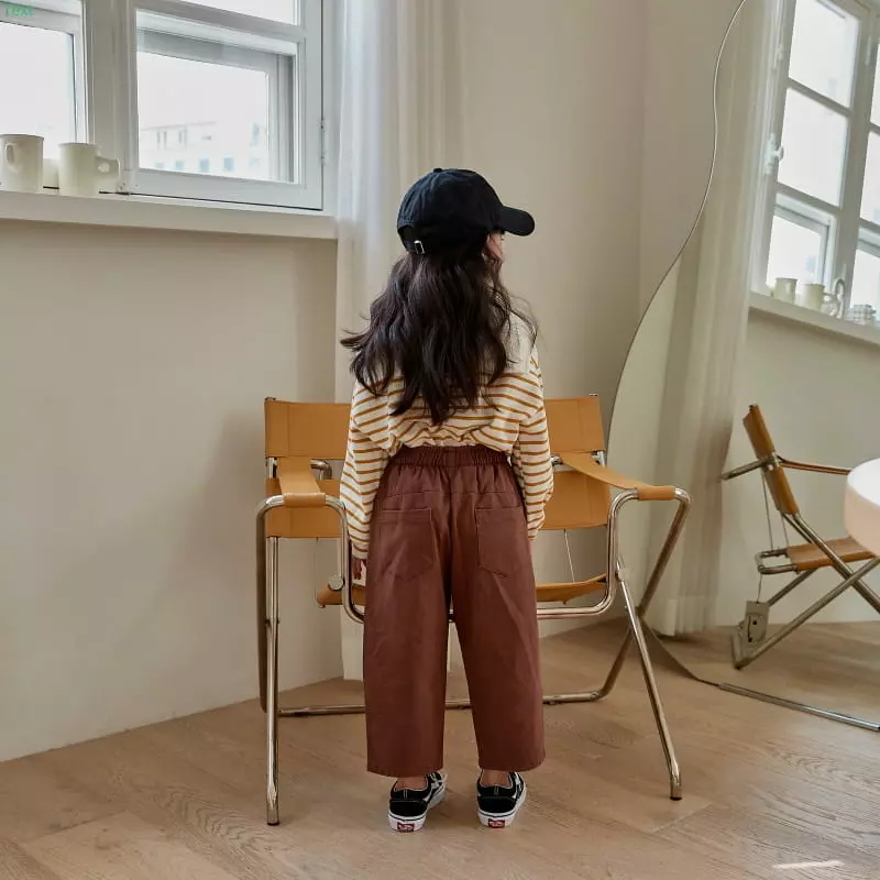 Honeybee - Korean Children Fashion - #littlefashionista - Stripes Big Collar Tee - 8