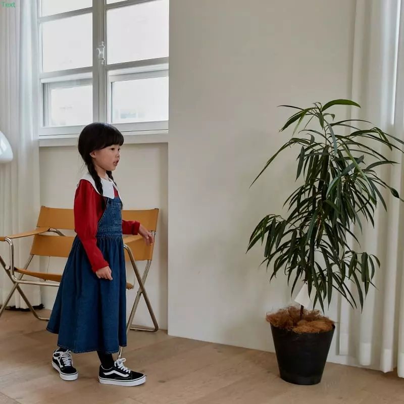 Honeybee - Korean Children Fashion - #stylishchildhood - Denim Dungarees Long Skirt - 9
