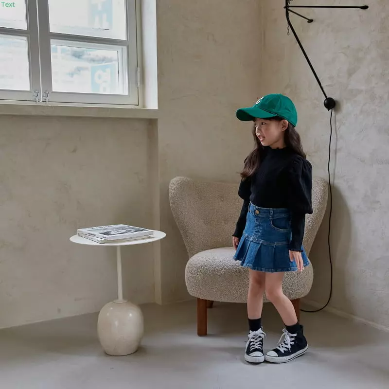Honeybee - Korean Children Fashion - #stylishchildhood - Denim Wrinkle Skirt - 7
