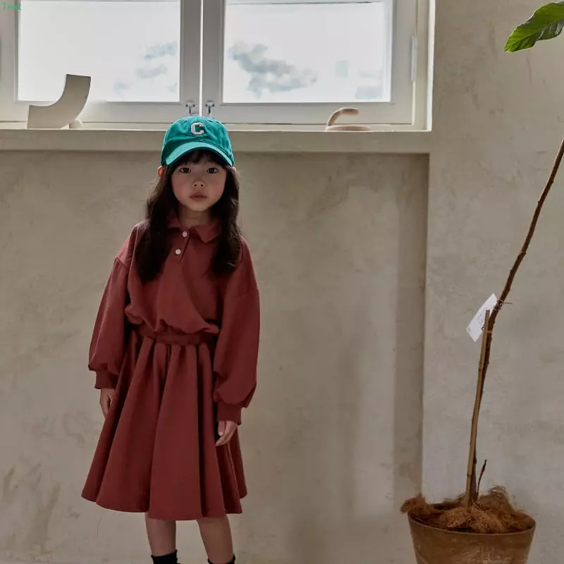 Honeybee - Korean Children Fashion - #todddlerfashion - Collar Plare One-piece - 3