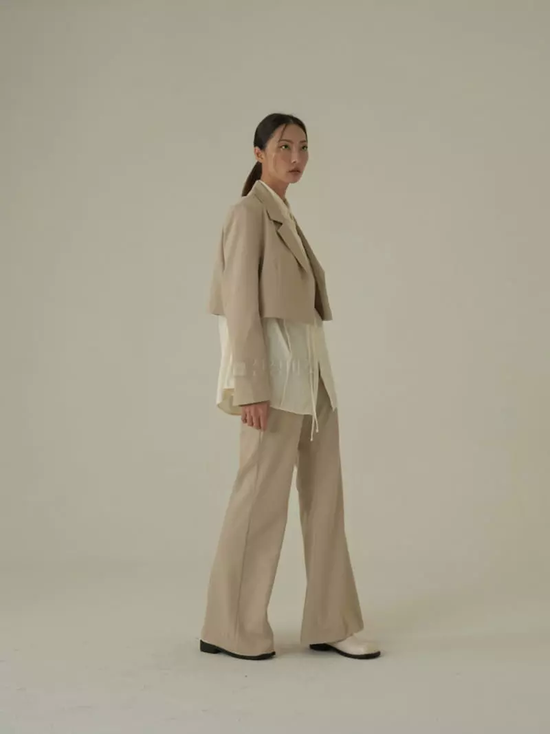 Howl - Korean Women Fashion - #womensfashion - Corner Slit Bootcut Slacks Pants - 4