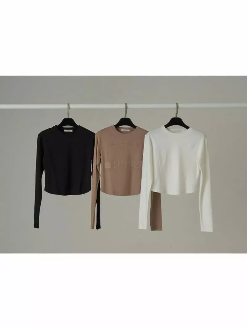 Howl - Korean Women Fashion - #momslook - Short Stitch Longsleeve Tee - 7
