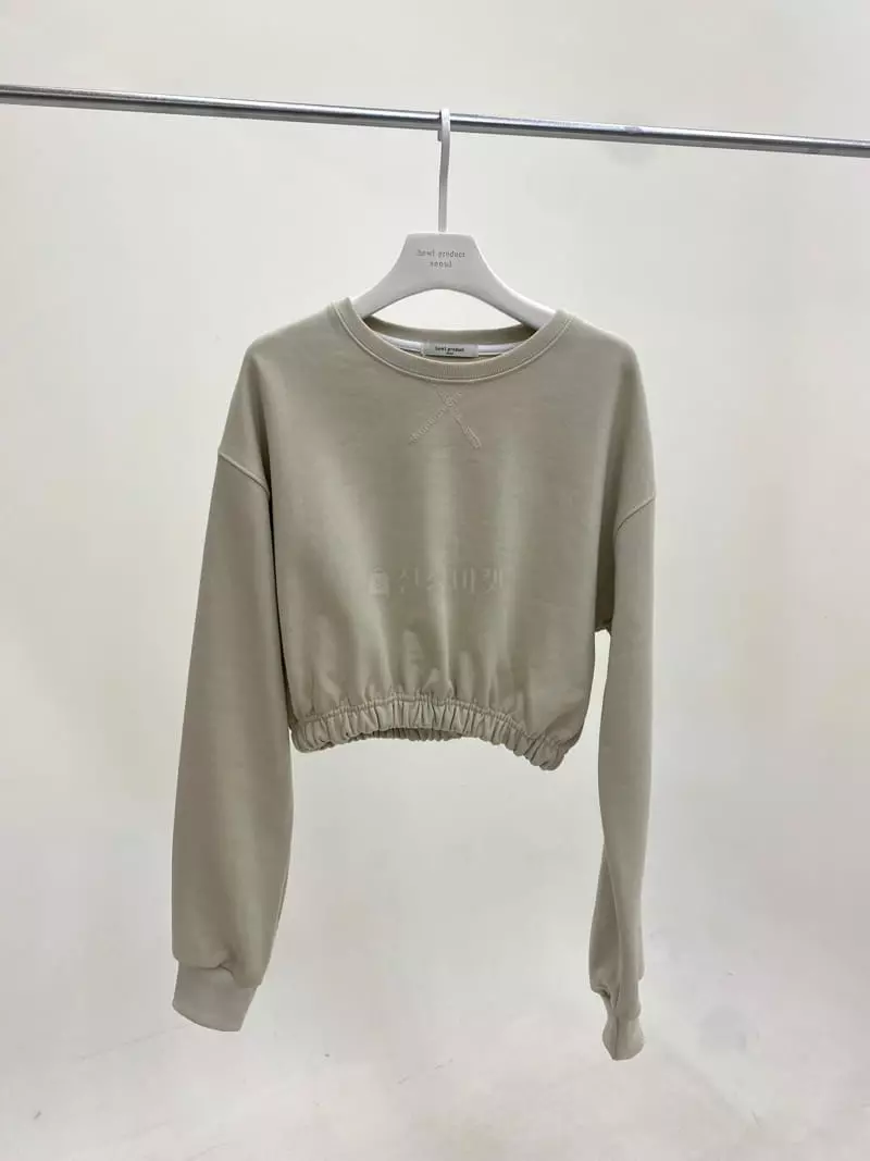 Howl - Korean Women Fashion - #momslook - Soft Crop Sweatshirt - 10