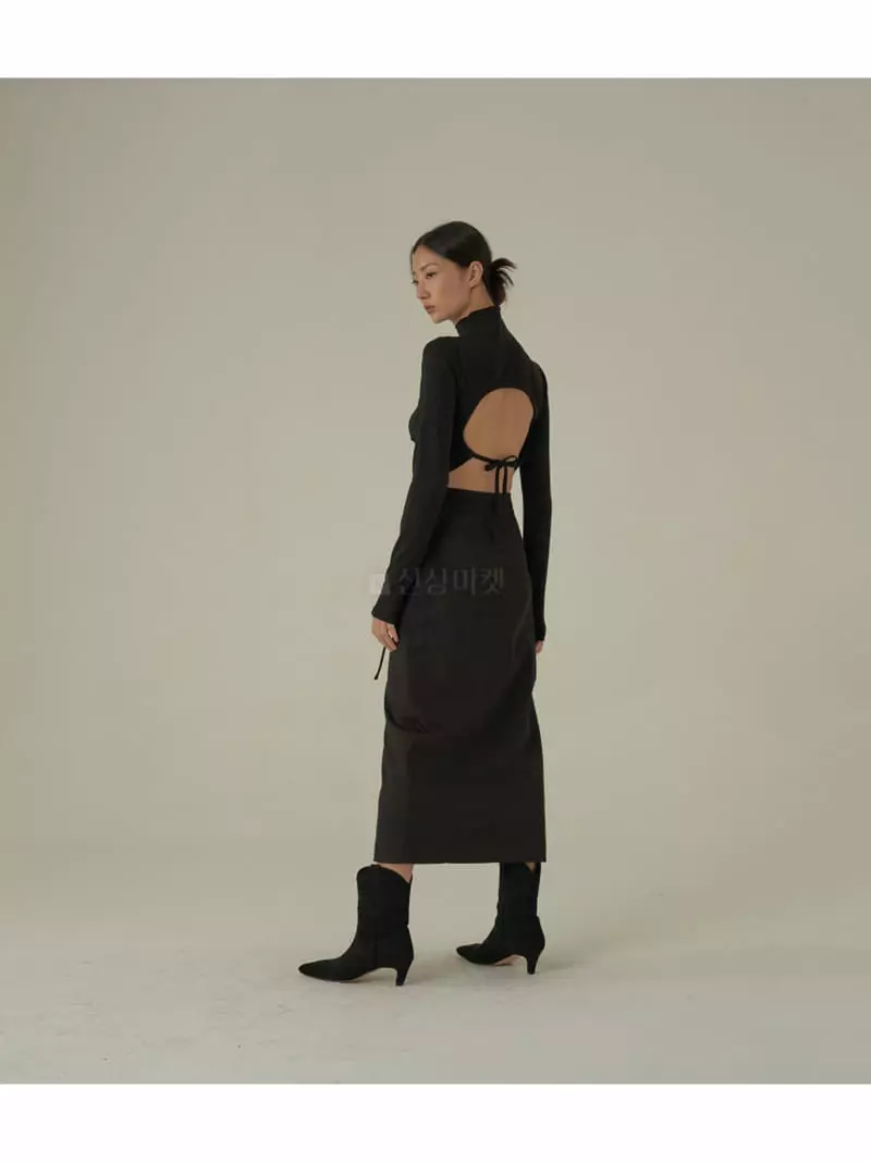 Howl - Korean Women Fashion - #momslook - Backless Strap Long Sleeve - 5