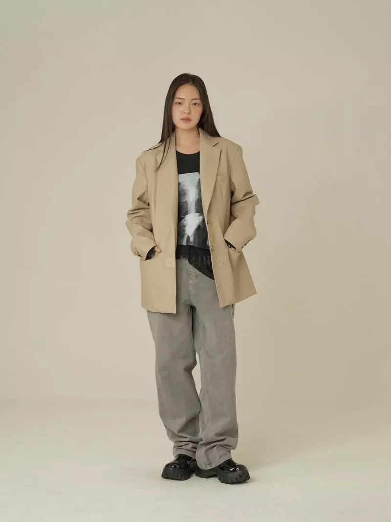 Howl - Korean Women Fashion - #momslook - Leather Blazer - 4