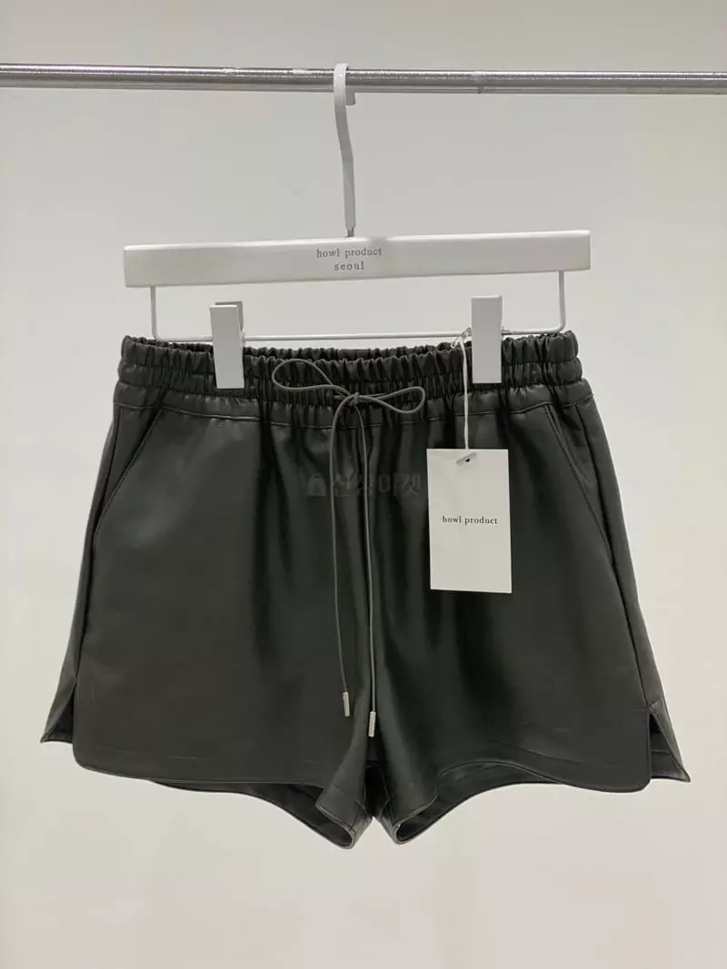 Howl - Korean Women Fashion - #momslook - Leather Set Up Shorts