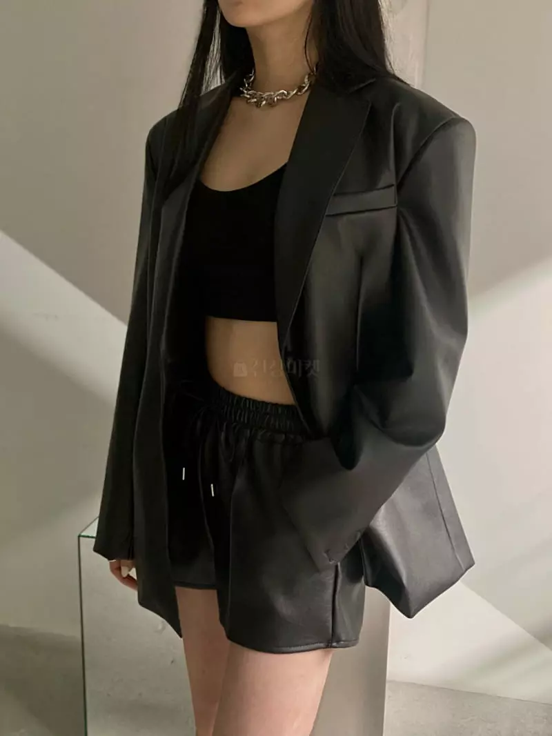 Howl - Korean Women Fashion - #vintagekidsstyle - Leather Blazer - 7
