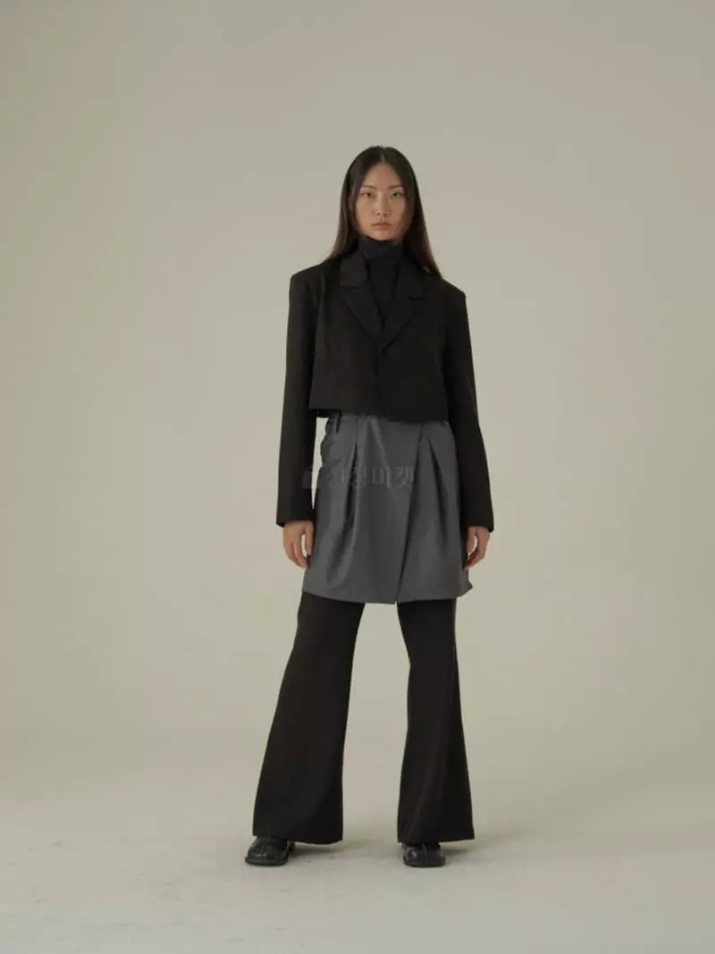 Howl - Korean Women Fashion - #womensfashion - Corner Slit Bootcut Slacks Pants - 11