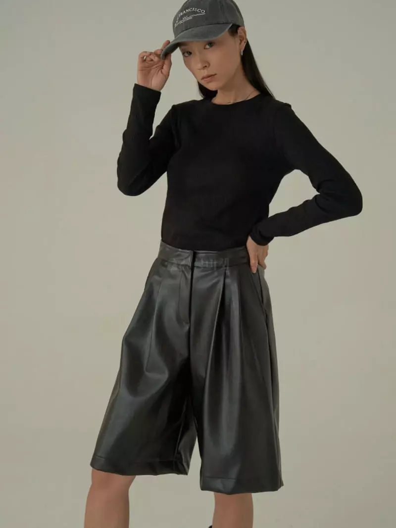 Howl - Korean Women Fashion - #womensfashion - Smile Leather Pants - 5