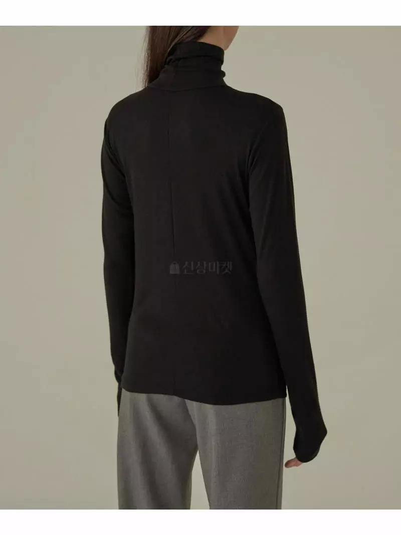 Howl - Korean Women Fashion - #womensfashion - Basic Incision Turtleneck Tee - 5