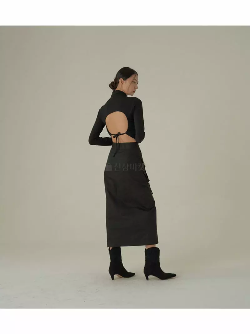 Howl - Korean Women Fashion - #momslook - Backless Strap Long Sleeve - 4