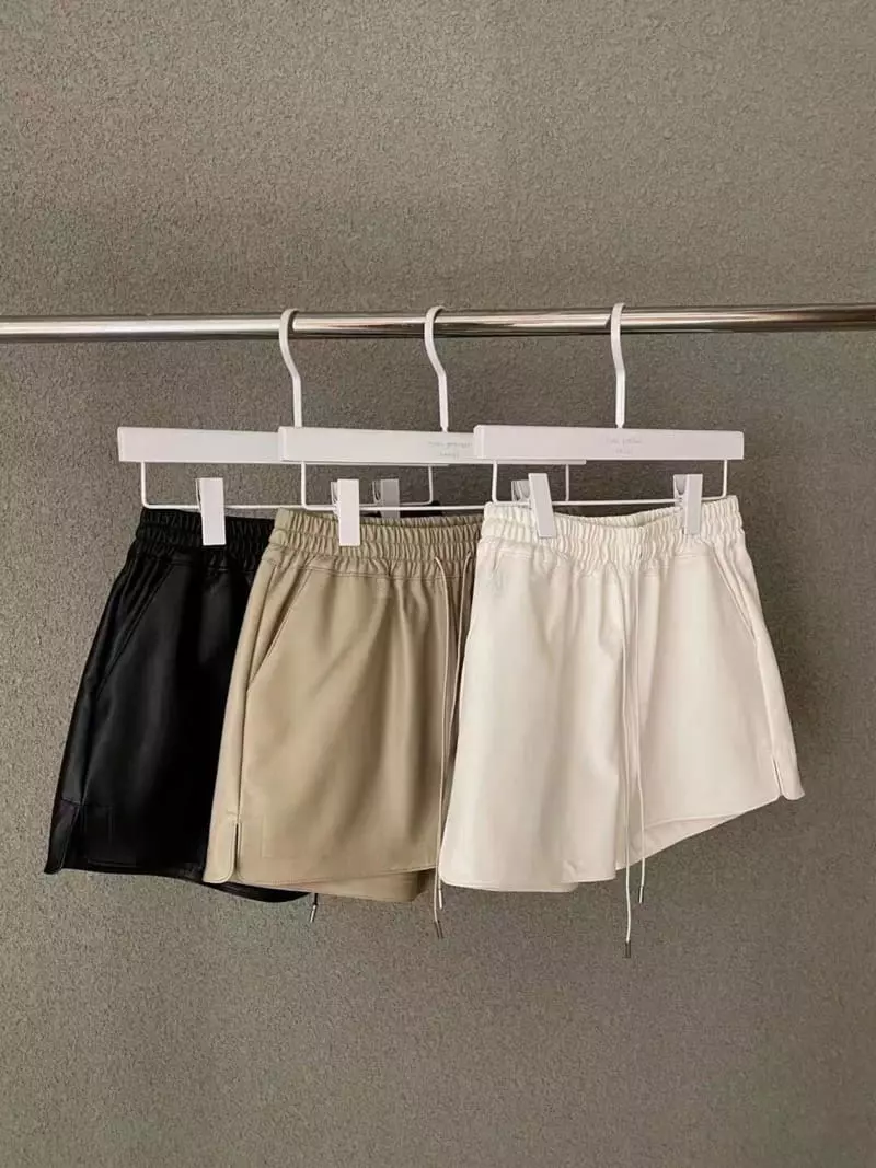 Howl - Korean Women Fashion - #momslook - Leather Set Up Shorts - 4