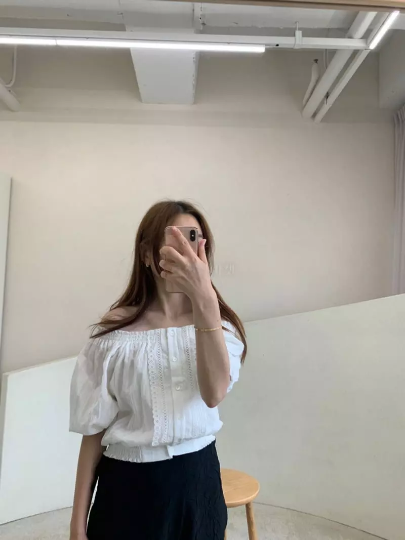 Hue - Korean Women Fashion - #momslook - Offless Blouse - 7