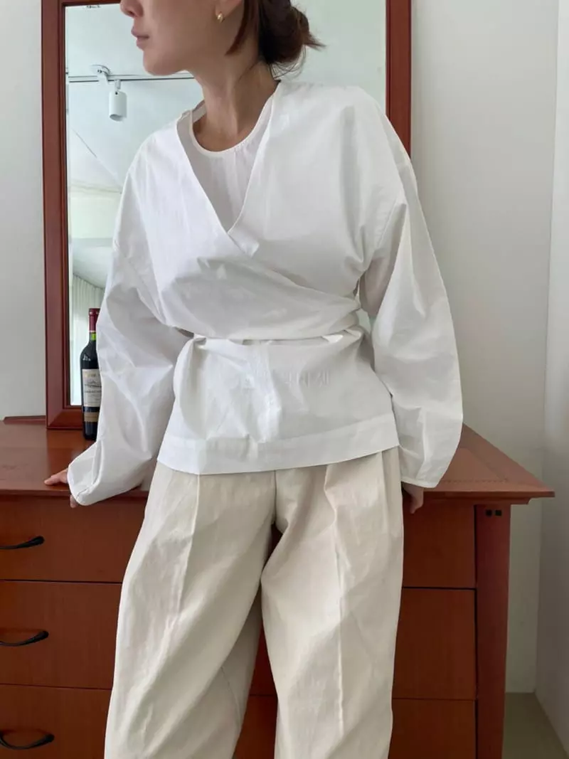 Hue - Korean Women Fashion - #momslook - Ribbon Blouse - 6