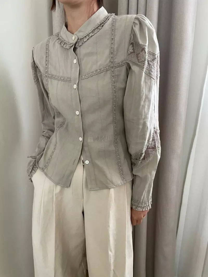 Hue - Korean Women Fashion - #momslook - Lace Blouse - 3