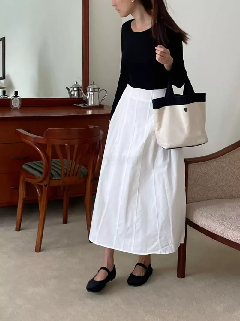 Hue - Korean Women Fashion - #thelittlethings - Slit Skirt - 3