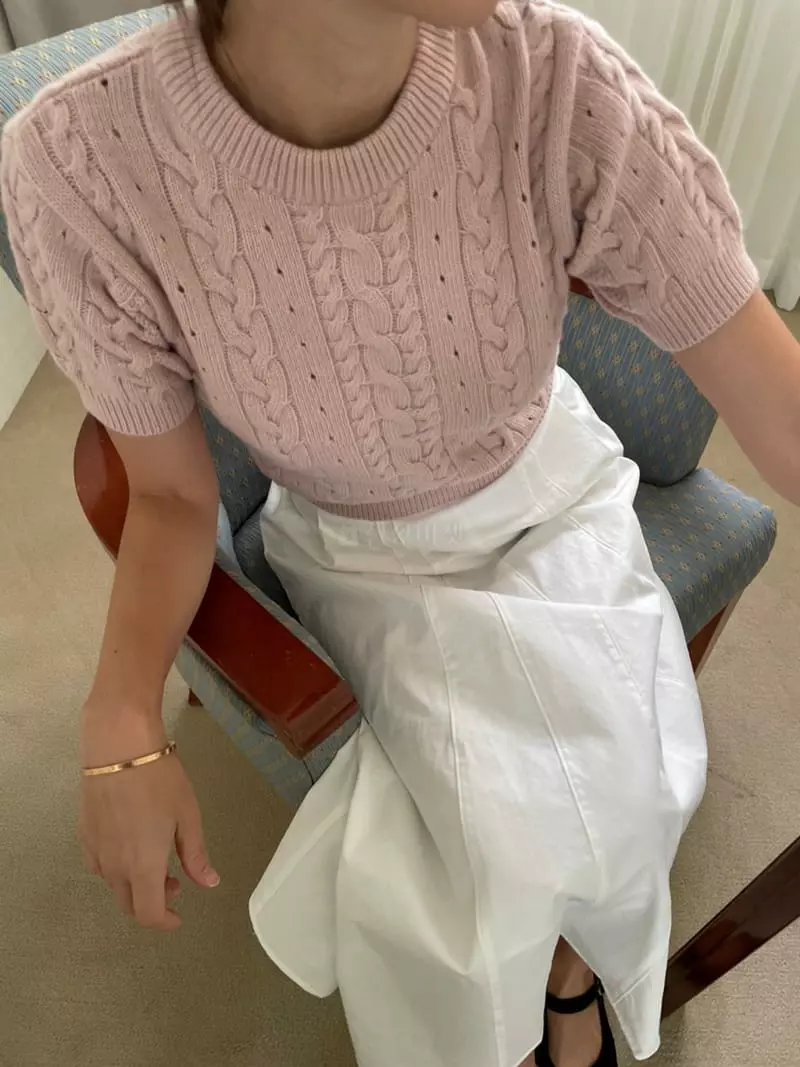 Hue - Korean Women Fashion - #womensfashion - Ggwa Short Sleeves Knit Tee - 5
