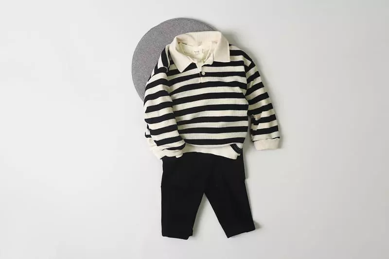 Hyvaa - Korean Children Fashion - #Kfashion4kids - Waffle Stripes Tee - 7