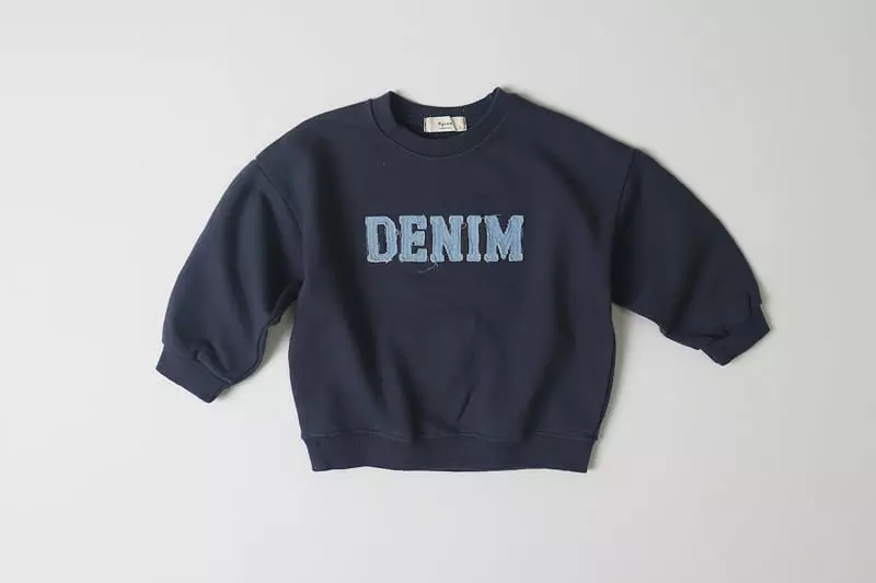 Hyvaa - Korean Children Fashion - #kidzfashiontrend - Denim Embroidery Sweatshirt - 4