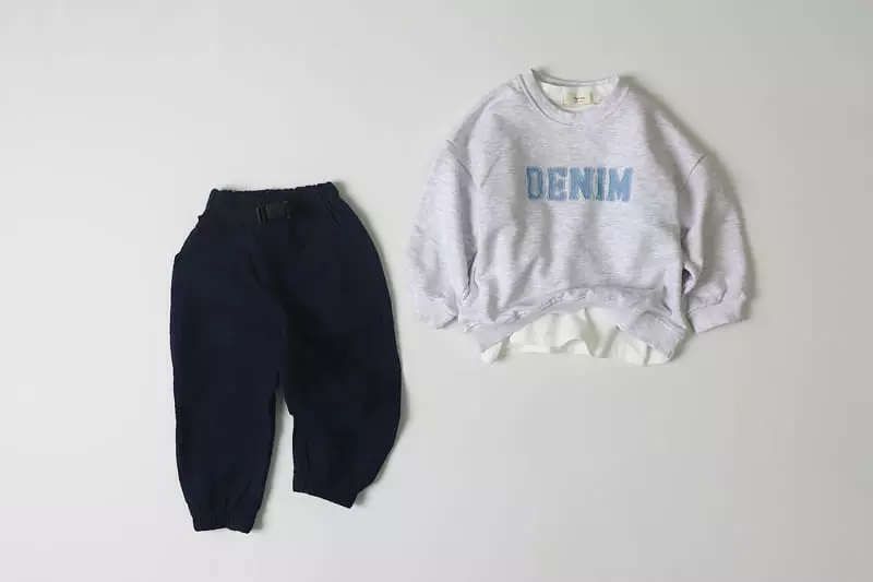 Hyvaa - Korean Children Fashion - #childofig - Denim Embroidery Sweatshirt - 12