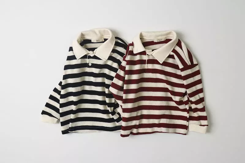 Hyvaa - Korean Children Fashion - #discoveringself - Waffle Stripes Tee - 2