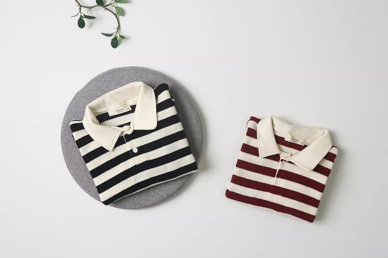 Hyvaa - Korean Children Fashion - #fashionkids - Waffle Stripes Tee - 4