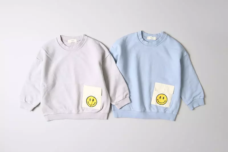 Hyvaa - Korean Children Fashion - #kidsshorts - Pocket Smile Sweatshirt - 4