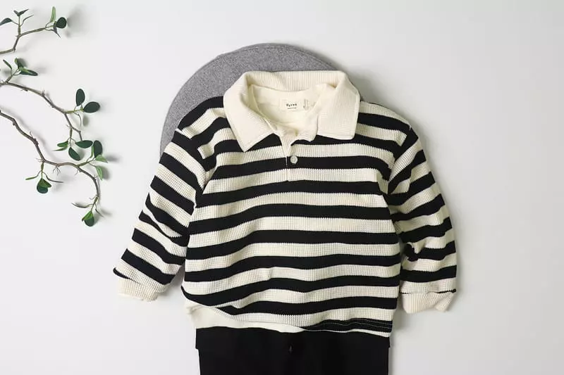 Hyvaa - Korean Children Fashion - #littlefashionista - Waffle Stripes Tee - 8