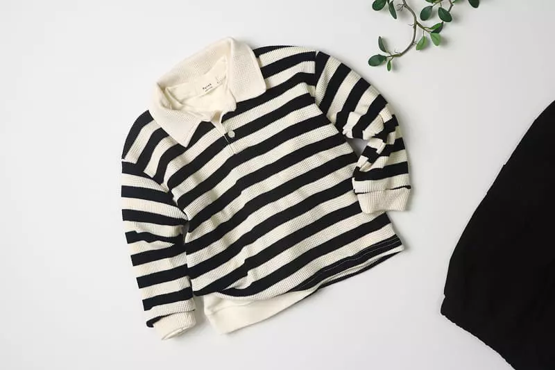 Hyvaa - Korean Children Fashion - #magicofchildhood - Waffle Stripes Tee - 9