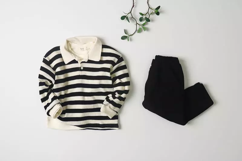 Hyvaa - Korean Children Fashion - #minifashionista - Waffle Stripes Tee - 10