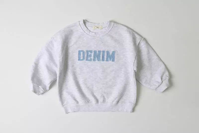 Hyvaa - Korean Children Fashion - #minifashionista - Denim Embroidery Sweatshirt - 7