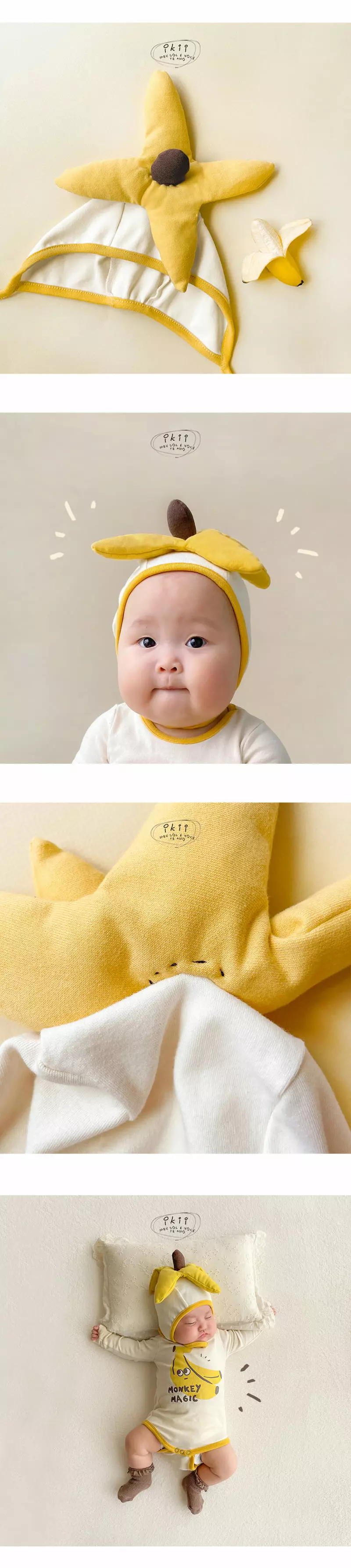 Ikii - Korean Baby Fashion - #babyoninstagram - Monkey magic Bodysuit with Hat - 2