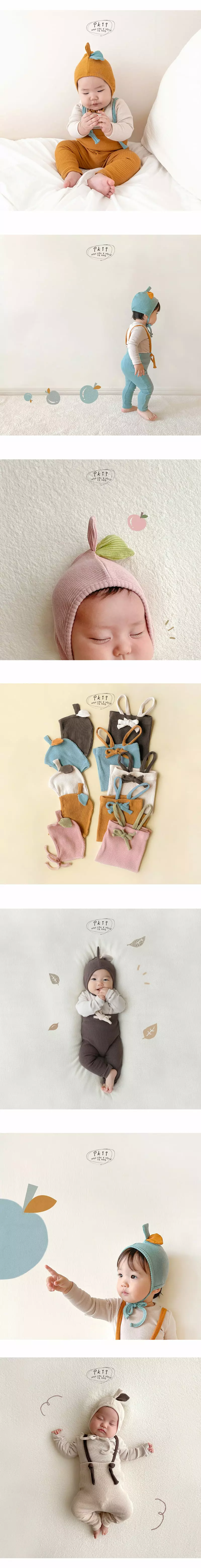 Ikii - Korean Baby Fashion - #babyoutfit - fruit Bodysuit with Hat - 2
