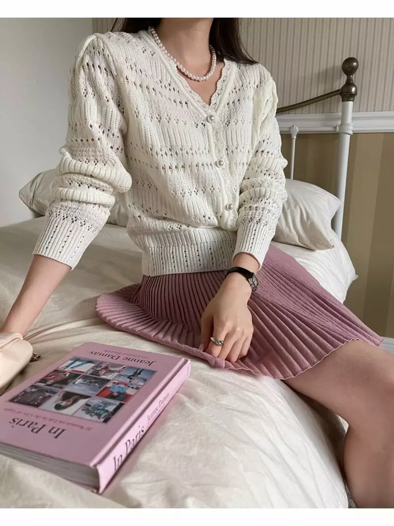 Imagine - Korean Women Fashion - #womensfashion - Punching Cardigan - 4
