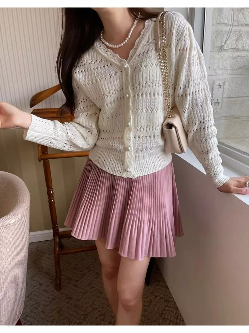 Imagine - Korean Women Fashion - #momslook - Punching Cardigan - 6